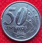 Moeda 50 Centavos 2000 Ano Raro Soberba Flor Raríssimo neste estado
