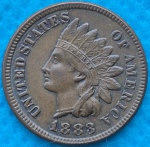 Moeda USA One Cent Cabeça de Índio 1883 Bronze Flor de Cunho Raríssima
