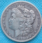 Moeda USA One Dollar Prata Morgan 1900 Soberba