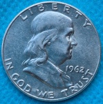 Moeda USA Prata Half Dollar 1962 Soberba Flor