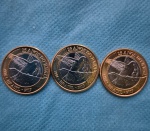 Lote 3 Moedas 1 Real Beija Flor 2019 Flor de Cunho