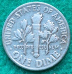 Moeda One Dime USA Prata 1955 Soberba Flor