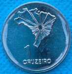 Moeda 1 Cruzeiro 1972 Espelhada Comemorativa Independência do Brasil Raríssima neste estado Flor de Cunho
