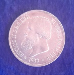 Moeda prata 2000 Reis, 1889 Última do Império