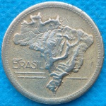 Moeda 2 Cruzeiros 1950 com o Traço no B