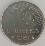 Moeda de Prova 10 Cruzeiros 1980