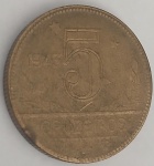 Moeda 5 Cruzeiros 1943 Antiga
