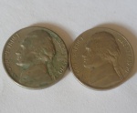 Kit 2 Moedas Antigas Five Cents 1970 e 1990