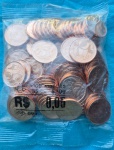 Sache Moedas 5 Centavos 2023 Flor de Cunho com 100 moedas