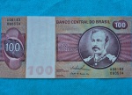 Cédula 100 Cruzeiros de 1974 Soberba Flor
