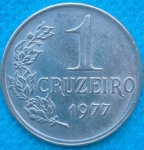 Moeda 1 Cruzeiro 1977 Ano Raro Soberba Flor