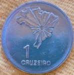 Moeda 1 Cruzeiro 1972 Espelhada Comemorativa da Independência do Brasil Flor de Cunho