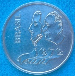 Moeda 20 Cruzeiros Prata 1972 18gr Comemorativa da Independência do Brasil Soberba Flor