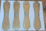 Kit 4 vidros para lustres com desgastes