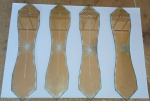Kit 4 vidros para lustres com desgastes e bicados