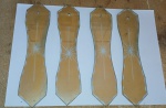 Kit 4 vidros para lustres com desgastes