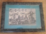 Quadro Foto Futebol antigo aprox. 24 cm