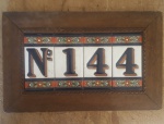 Quadro antigo 30 cm com números