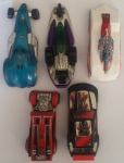 Kit 5 Carros Miniaturas Antigas com desgastes de uso