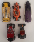 Kit 5 Carros Miniaturas Antigas com desgastes de uso
