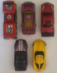 Kit 5 Carros Miniaturas Antigas com desgastes de uso