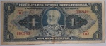 Cédula antiga Brasil 1 cruzeiros Azul Marques de Tamandaré