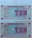 2 Cédulas 10 New Pence antiga
