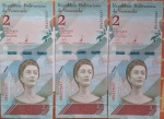 3 Cédulas 2 Bolivares estrangeira