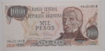 Cédula antiga 1000 Pesos
