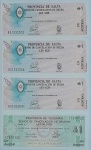 Kit 4 cédulas antigas estrangeiras