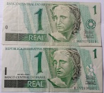 2 Cédulas de 1 Real antigas