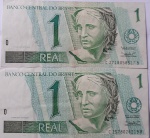 2 Cédulas 1 Real Antigas