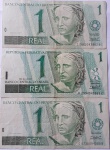 3 Cédulas 1 Real Antigas