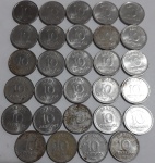 Lote 29 moedas 10 centavos 86 e 87