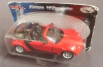 Carrinho Miniatura Smart Roadster - Coupé. 10,5cm Plástico - Metal.