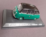 Miniatura Carrinho Fiat 600 Multipla - Milano 1958 Representando Taxi Com Aproximado 8cm Precisando de Reparo  no Para-brisa.