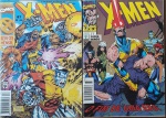 Lote 2 revistas X-Men com desgastes