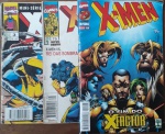 Lote 3 revistas X-Men com desgastes na capa