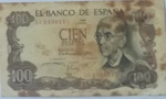 Cédula 100 Pesetas antiga