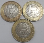 Lote 3 moedas nacionais 1998