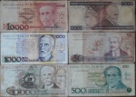 Lote 6 cédulas nacionais antigas