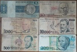 Lote 6 cédulas nacionais antigas