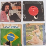 Kit 4 Discos vinil compacto DESGASTES TEMPO VER FOTOS SEM GARANTIA SEM TESTES
