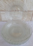 Conjunto 5 pratos fundos cristal antigo - MARCAS DO TEMPO VER FOTOS SEM GARANTIA