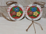 Plaquinha decorativa Paz e Fé 15 diâmetro aprox.  VER FOTOS DESGASTES TEMPO SEM GARANTIA