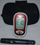 CANETA TESTE ACCU-CHEK PERFORMA LIGANDO SEM MAIS TESTES DESGASTES TEMPO SEM GARANTIA - FECHO ECLER RUIM DA BOLSINHA.