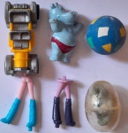 Kit 6 bichinhos plástico
