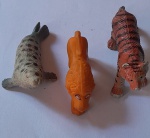 Kit 3 bichinhos plástico