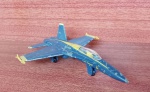 Bela Miniatura de Aeronave Simbolizando Caça Blue Angels  -  F18 Falta peça Com Detalhes do Tempo. Matal e Plástico. Com Aproximadamente 15cm.