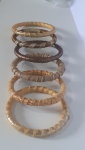 Seis Pulseiras c/ Aproximadamente 7cm, Detalhes em foto não e Nova.
